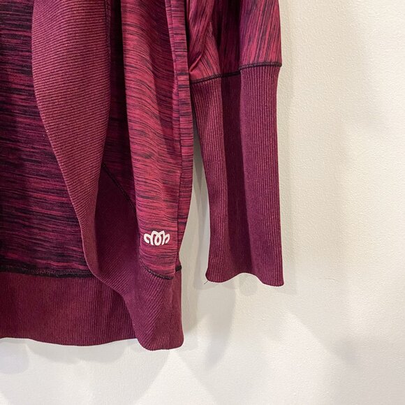 Maurice In Motion Scuba Sporty Cardigan - Burgundy - Sz Large - Picture 4 of 8